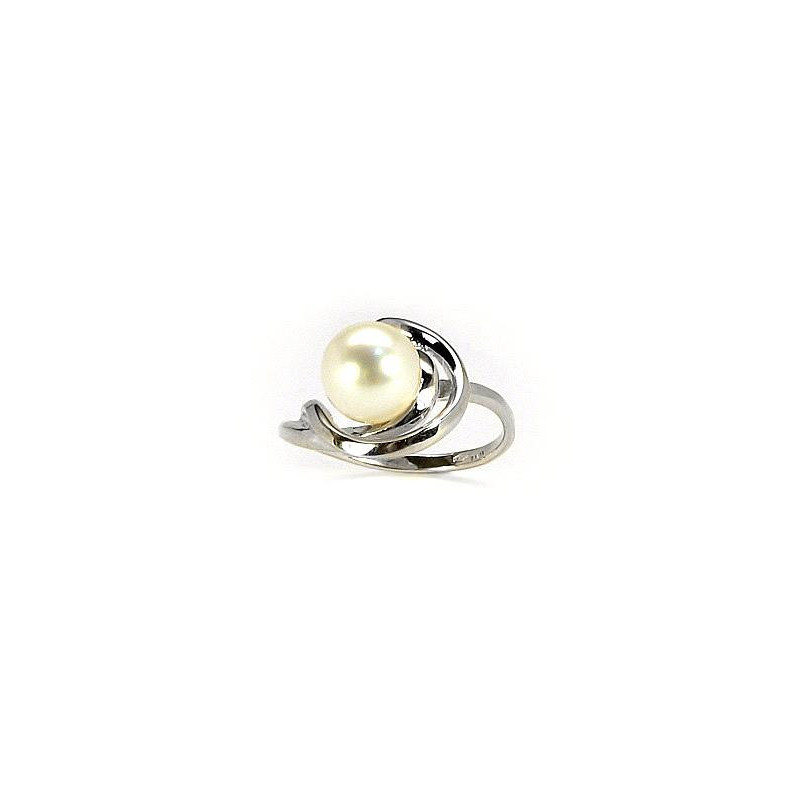 Gold ring 1100047(Au-W)_PE, White Gold 585°, Fresh-water Pearl