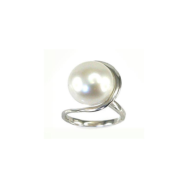 Gold ring 1100057(Au-W)_PE, White Gold 585°, Fresh-water Pearl