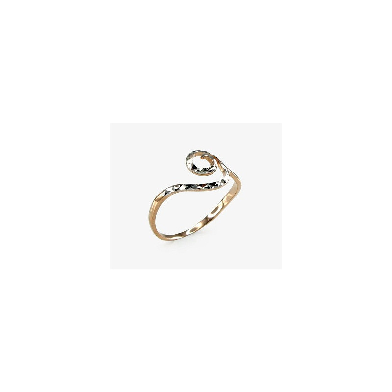 Gold ring 1100075(Au-R+PRh-W), Red Gold 585°, Rhodium (Plating)