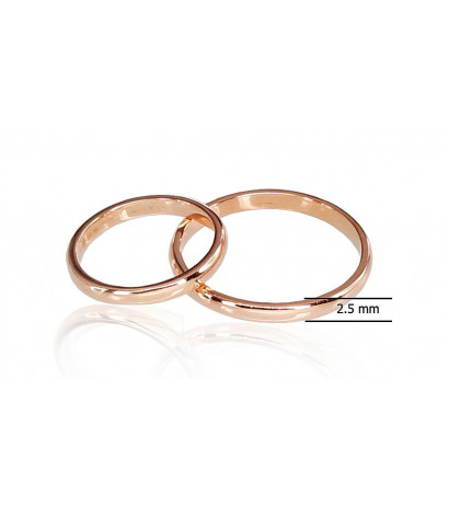 Gold wedding ring 1100001(Au-R), Red Gold 585°