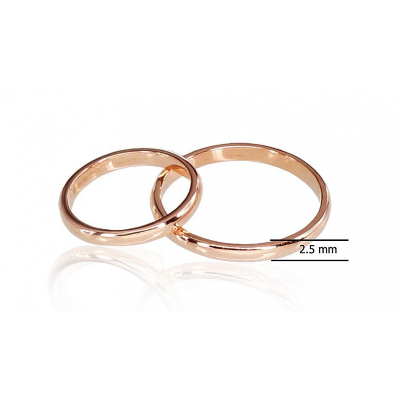 Gold wedding ring 1100001(Au-R), Red Gold 585°