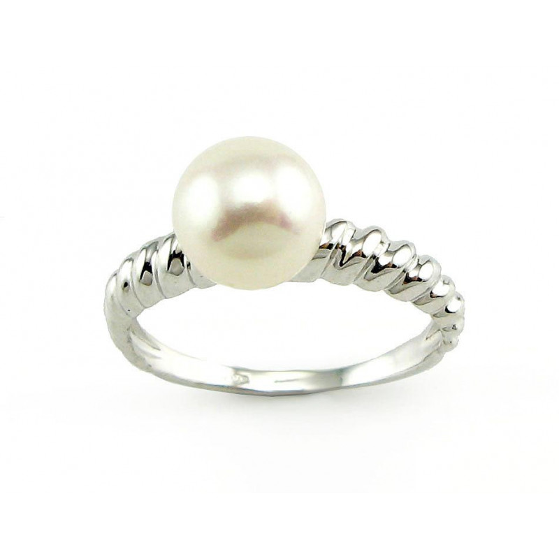 Gold ring 1100084(Au-W)_PE, White Gold 585°, Fresh-water Pearl