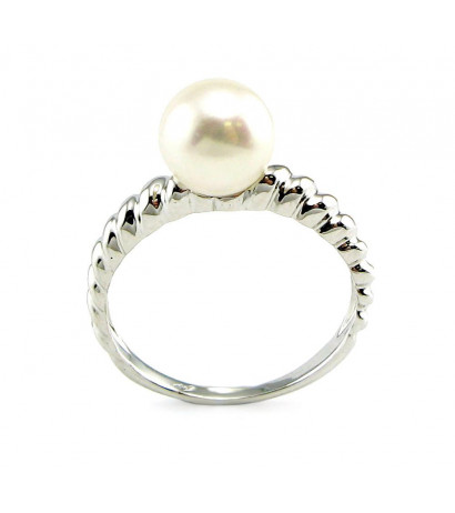 Gold ring 1100084(Au-W)_PE, White Gold 585°, Fresh-water Pearl