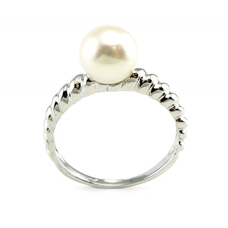 Gold ring 1100084(Au-W)_PE, White Gold 585°, Fresh-water Pearl