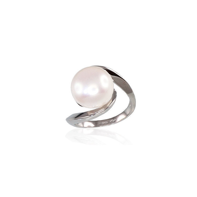 Gold ring 1100117(Au-W)_PE, White Gold 585°, Fresh-water Pearl