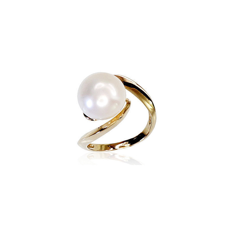 Gold ring 1100117(Au-Y)_PE, Yellow Gold 585°, Fresh-water Pearl