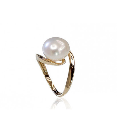 Gold ring 1100117(Au-Y)_PE, Yellow Gold 585°, Fresh-water Pearl