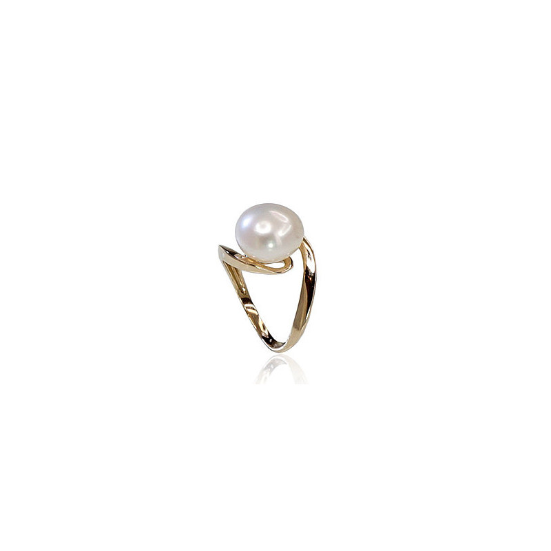 Gold ring 1100117(Au-Y)_PE, Yellow Gold 585°, Fresh-water Pearl