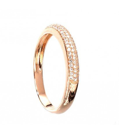 Gold ring 1100121(Au-R)_DI, Red Gold 585°, Diamonds