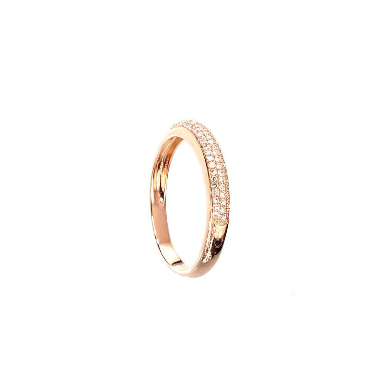 Gold ring 1100121(Au-R)_DI, Red Gold 585°, Diamonds