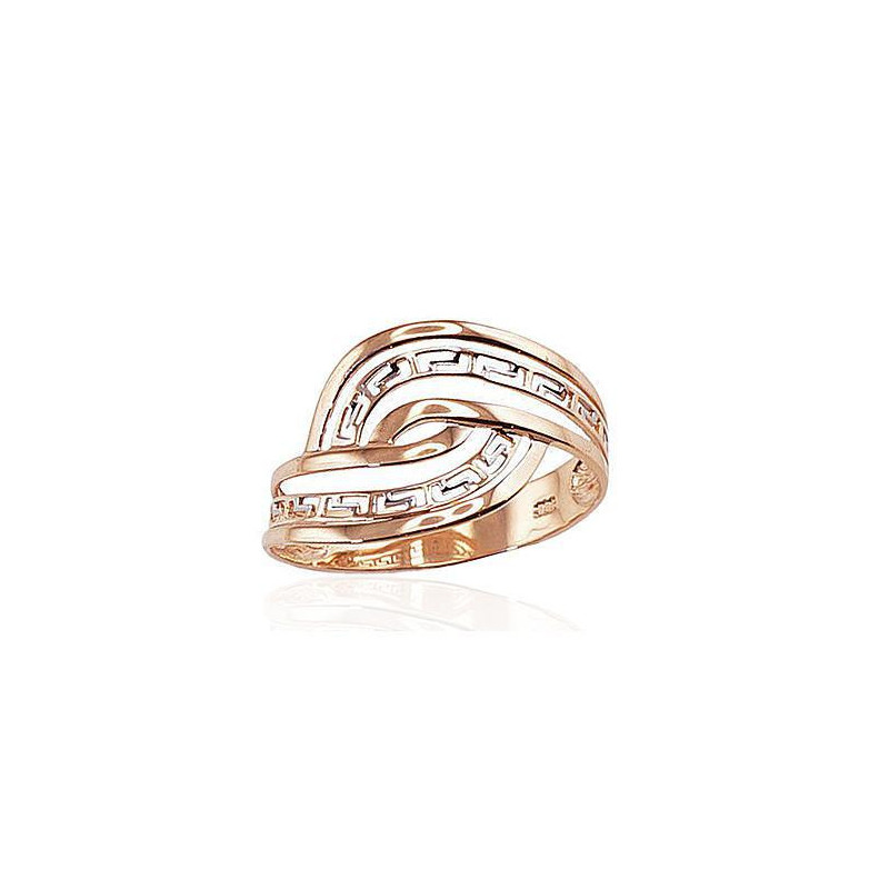 Gold ring 1100173(Au-R+PRh-W), Red Gold 585°, Rhodium (Plating)