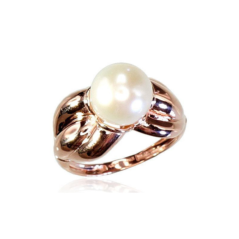 Gold ring 1100339(Au-R)_PE, Red Gold 585°, Fresh-water Pearl