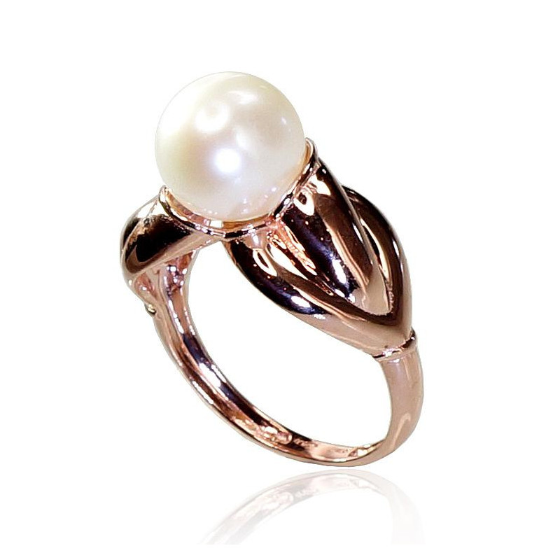 Gold ring 1100339(Au-R)_PE, Red Gold 585°, Fresh-water Pearl