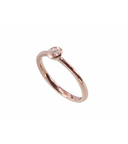 Gold ring 1100383(Au-R)_DI, Red Gold 585°, Diamonds