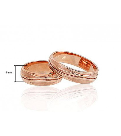 Gold wedding ring 1100545(Au-R), Red Gold 585°