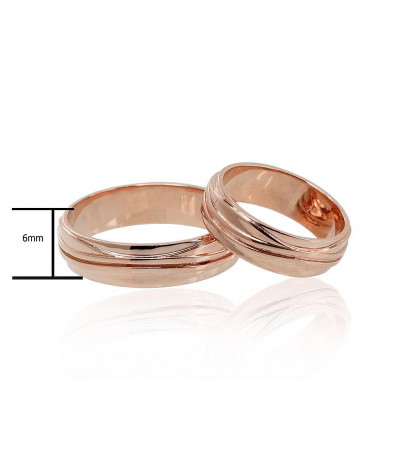 Gold wedding ring 1100553(Au-R), Red Gold 585°