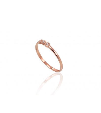 Gold ring 1100872(Au-R)_CZ, Red Gold 585°, Zirkons