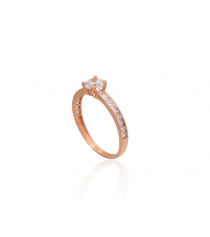 Gold ring 1100910(Au-R)_CZ, Red Gold 585°, Zirkons