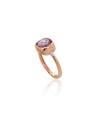 Gold ring 1100913(Au-R)_AM, Red Gold 585°, Amethyst