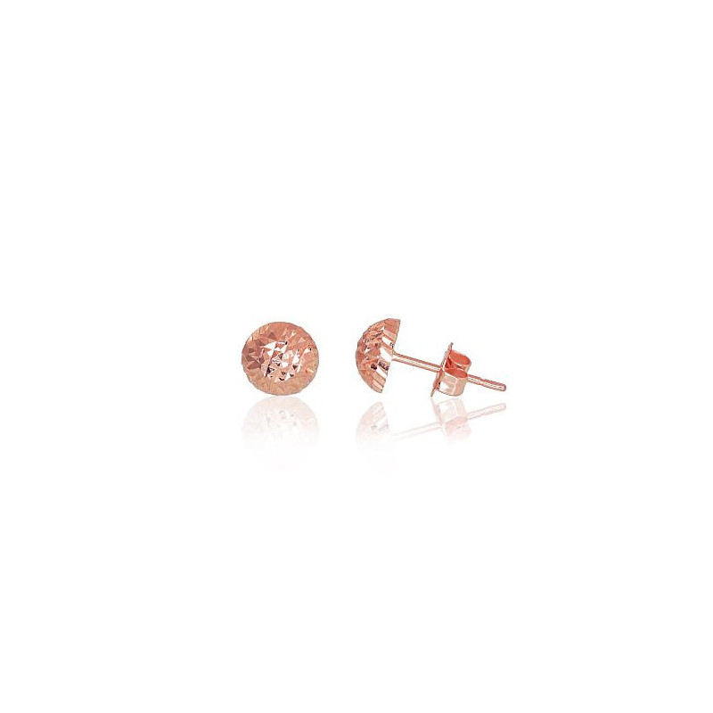 Gold classic studs earrings 1200106(Au-R), Red Gold 585°