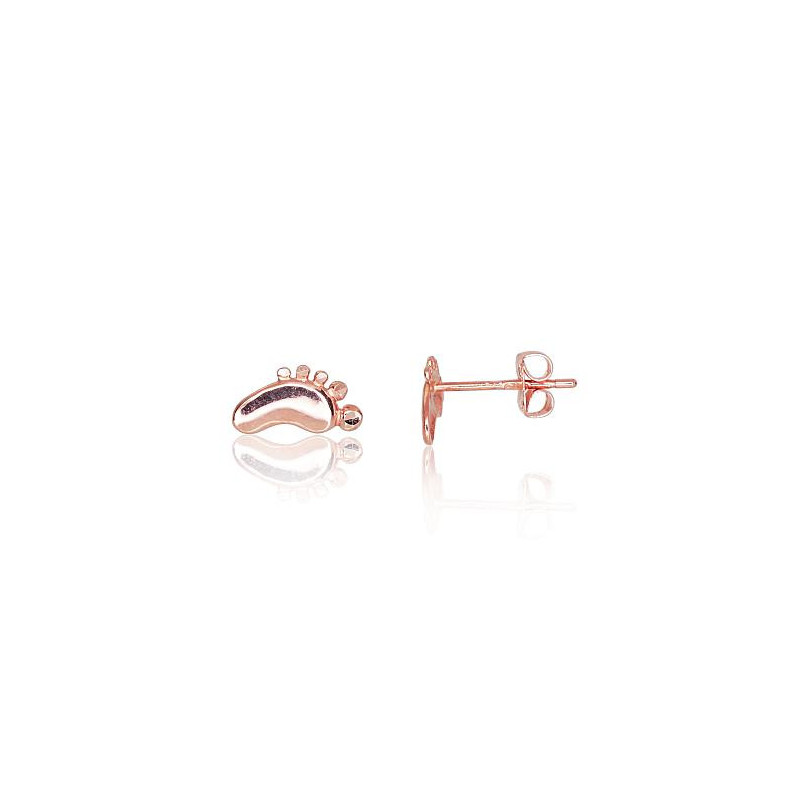 Gold classic studs earrings 1200107(Au-R), Red Gold 585°