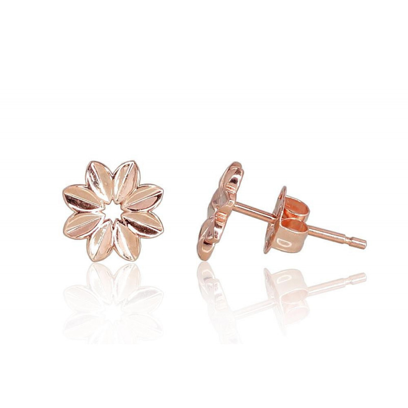 Gold classic studs earrings 1200942(Au-R), Red Gold 585°