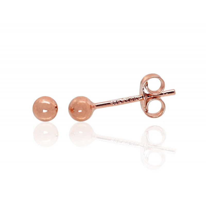 Gold classic studs earrings 1201236(Au-R), Red Gold 585°