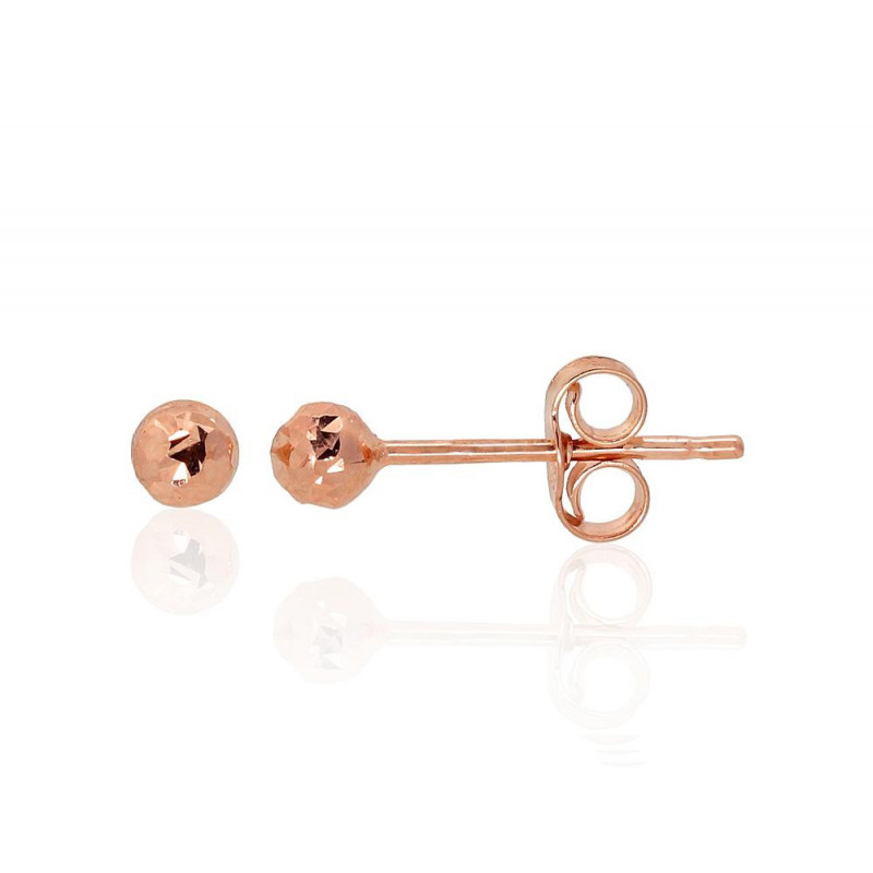 Gold classic studs earrings 1201242(Au-R), Red Gold 585°