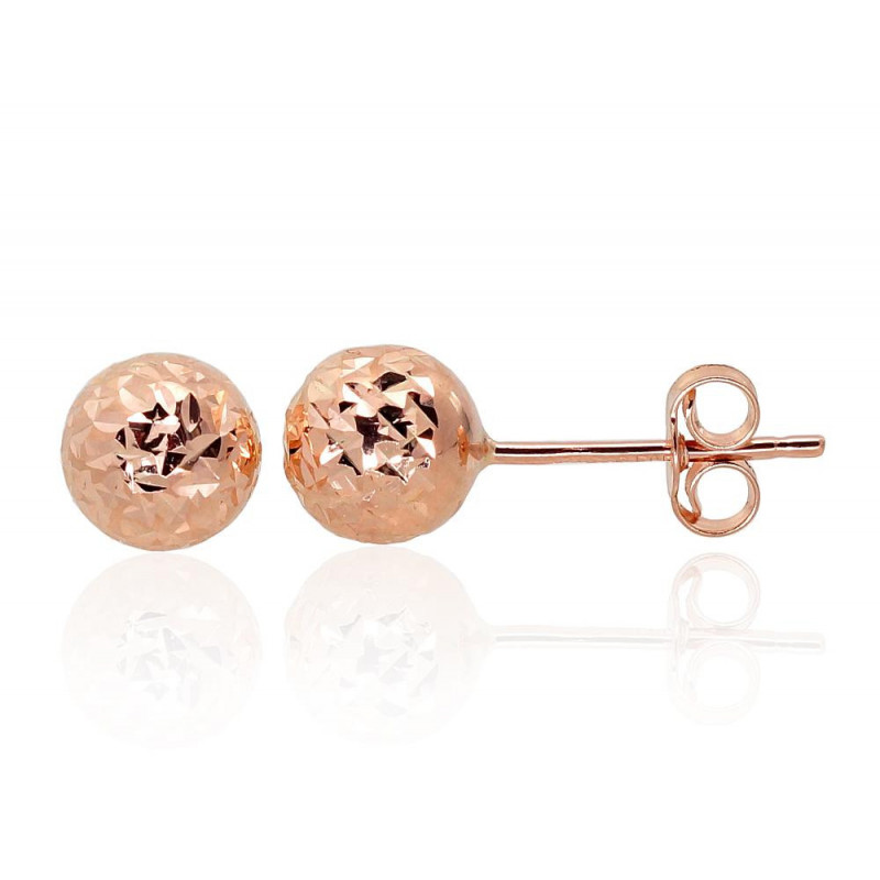 Gold classic studs earrings 1201245(Au-R), Red Gold 585°