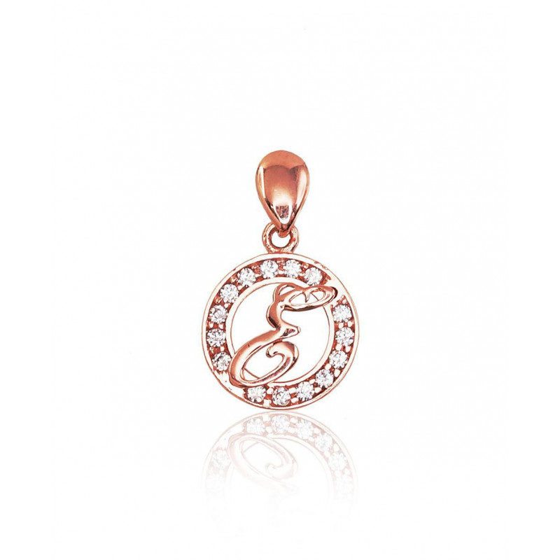 Gold pendant 1300126(Au-R)_CZ, Red Gold 585°, Zirkons