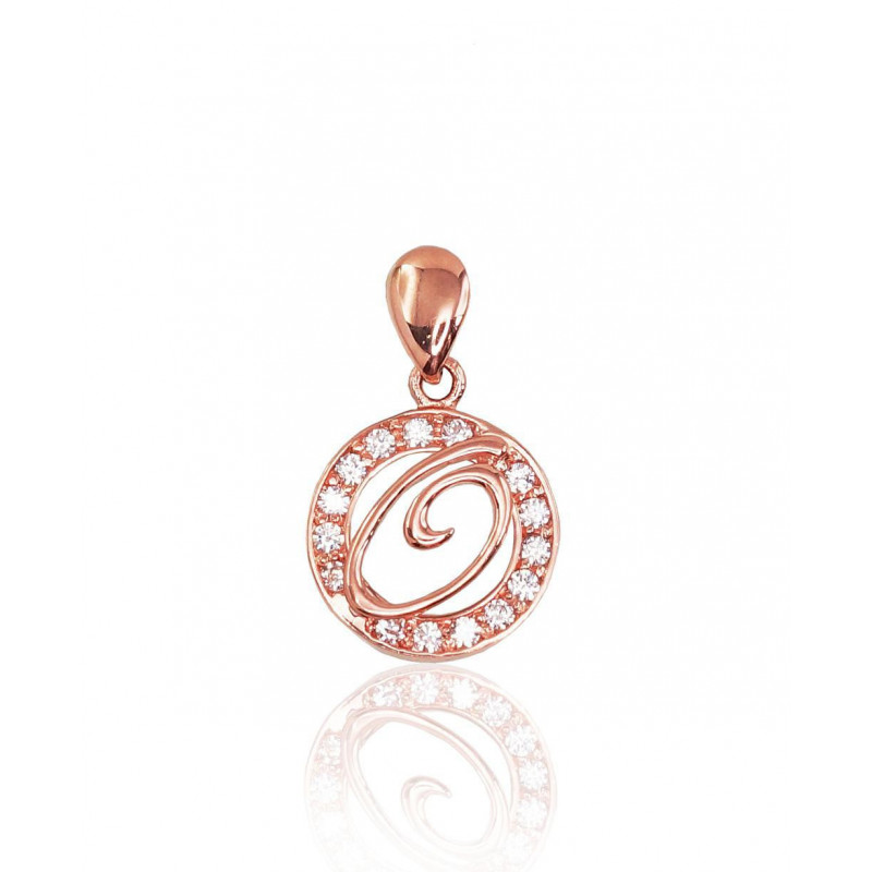 Gold pendant 1300136(Au-R)_CZ, Red Gold 585°, Zirkons