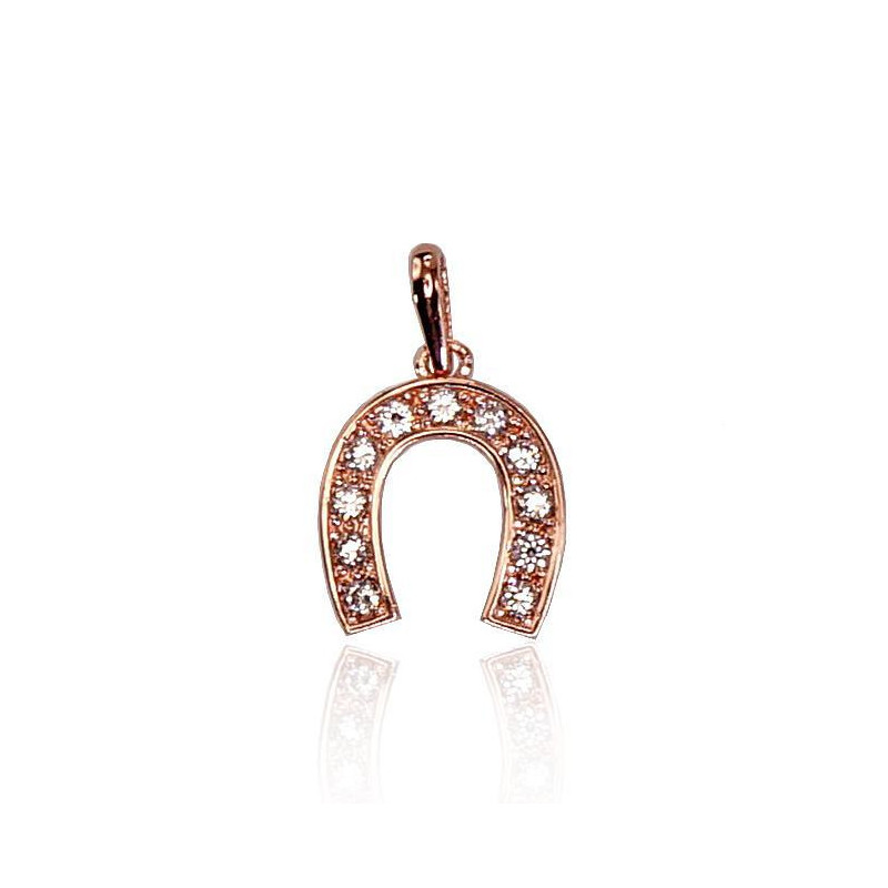 Gold pendant 1300359(Au-R)_CZ, Red Gold 585°, Zirkons