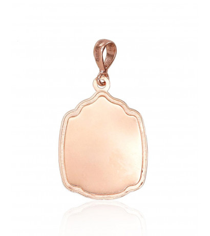 Gold pendant 1300505(Au-R+PRh-W), Red Gold 585°, Rhodium (Plating)