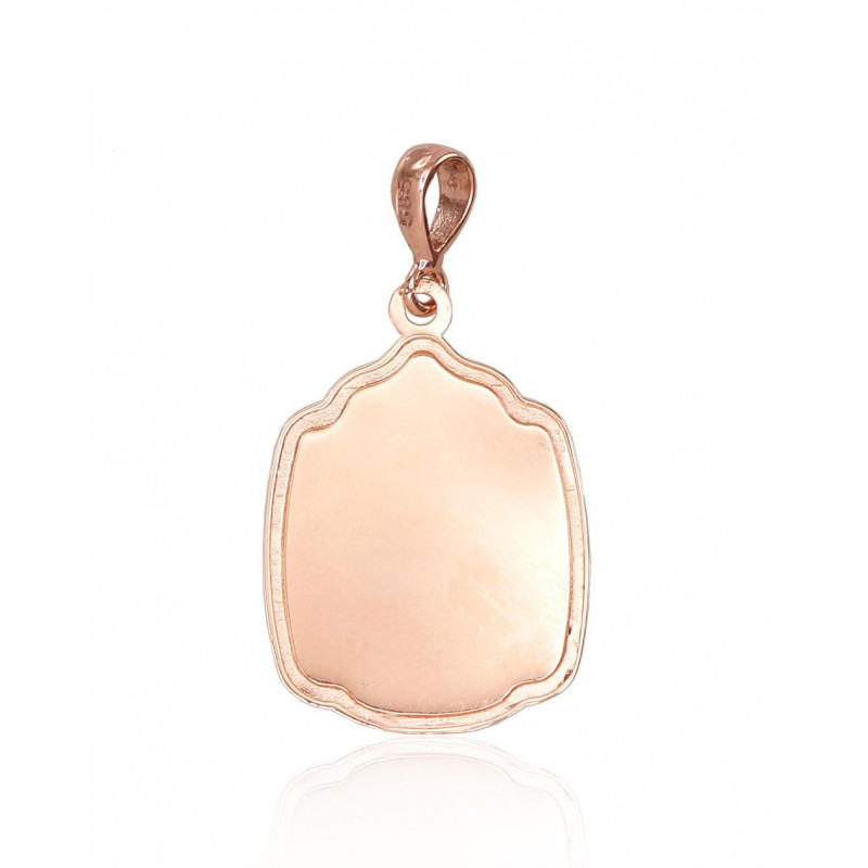 Gold pendant 1300505(Au-R+PRh-W), Red Gold 585°, Rhodium (Plating)