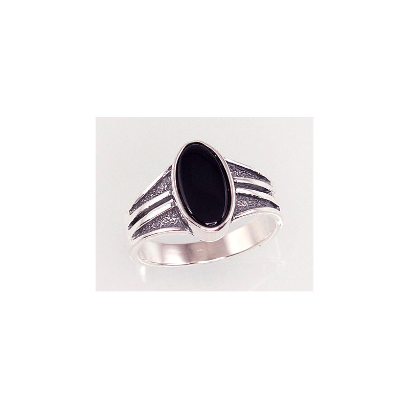 Silver ring 2100937(POx-Bk)_ON, Silver 925°, oxide (Plating), Onix