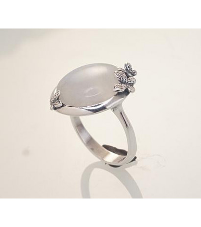 Silver ring 2101449(POx-Bk)_MS, Silver 925°, oxide (Plating), Moonstone