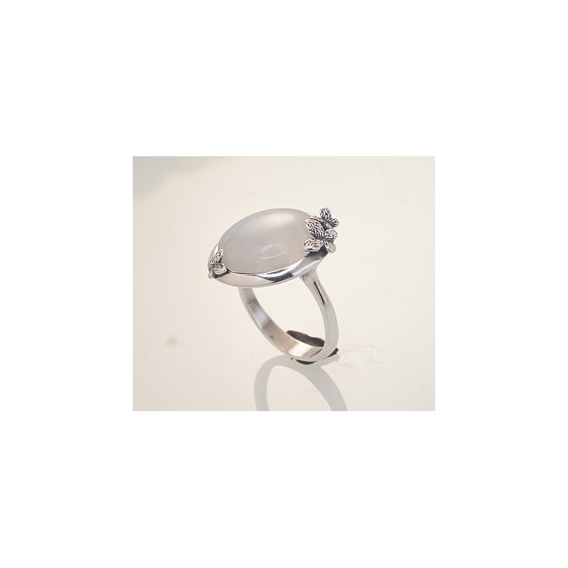 Silver ring 2101449(POx-Bk)_MS, Silver 925°, oxide (Plating), Moonstone