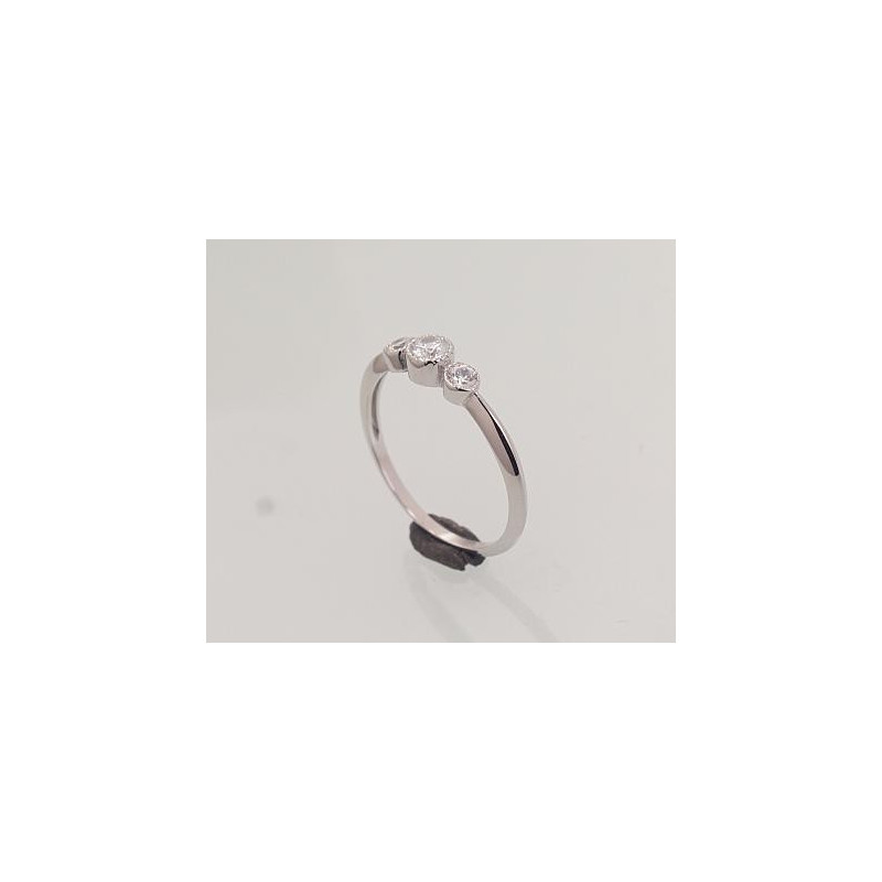 Silver ring 2101473(PRh-Gr)_CZ, Silver 925°, Rhodium (Plating), Zirkons