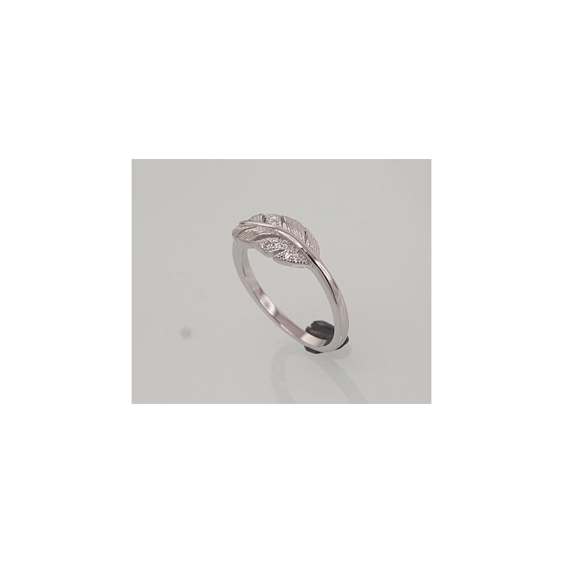 Silver ring 2101474(PRh-Gr)_CZ, Silver 925°, Rhodium (Plating), Zirkons