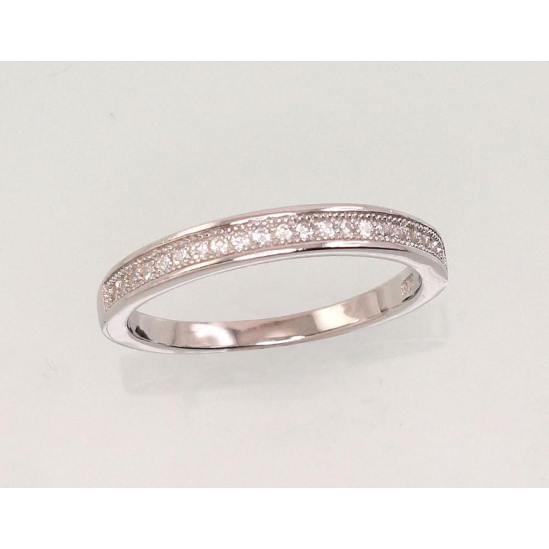 Silver ring 2101478(PRh-Gr)_CZ, Silver 925°, Rhodium (Plating), Zirkons