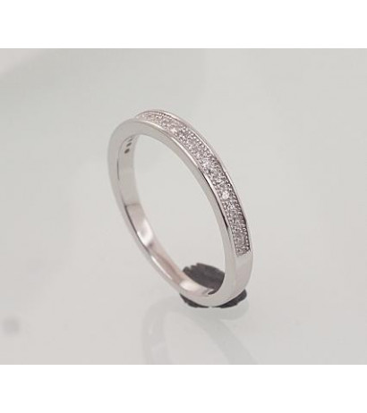 Silver ring 2101478(PRh-Gr)_CZ, Silver 925°, Rhodium (Plating), Zirkons