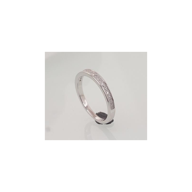 Silver ring 2101478(PRh-Gr)_CZ, Silver 925°, Rhodium (Plating), Zirkons