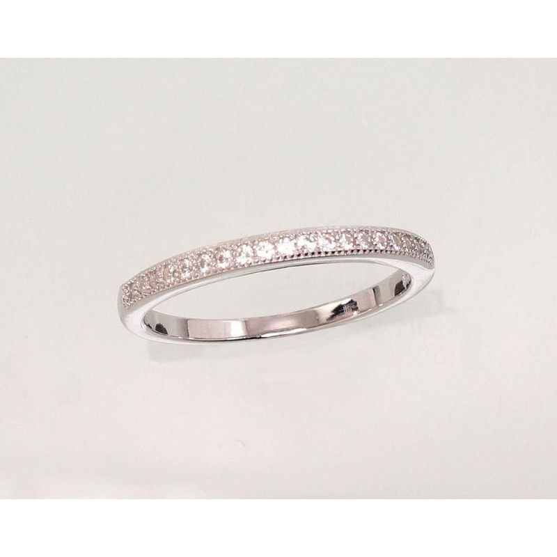 Silver ring 2101479(PRh-Gr)_CZ, Silver 925°, Rhodium (Plating), Zirkons