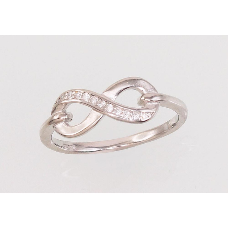 Silver ring 2101559(PRh-Gr)_CZ, Silver 925°, Rhodium (Plating), Zirkons