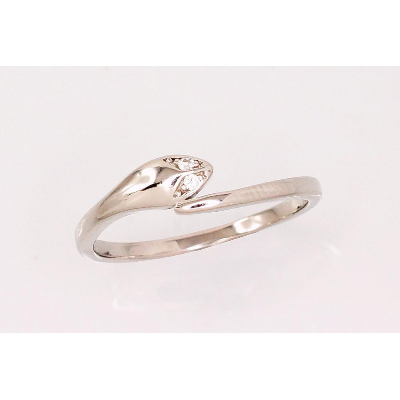 Silver ring 2101620(PRh-Gr)_CZ, Silver 925°, Rhodium (Plating), Zirkons