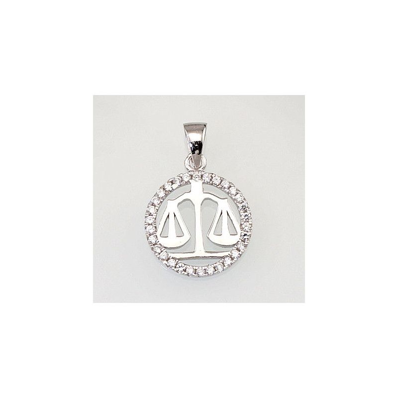 Silver pendant 2300389(PRh-Gr)_CZ, Silver 925°, Rhodium (Plating), Zirkons