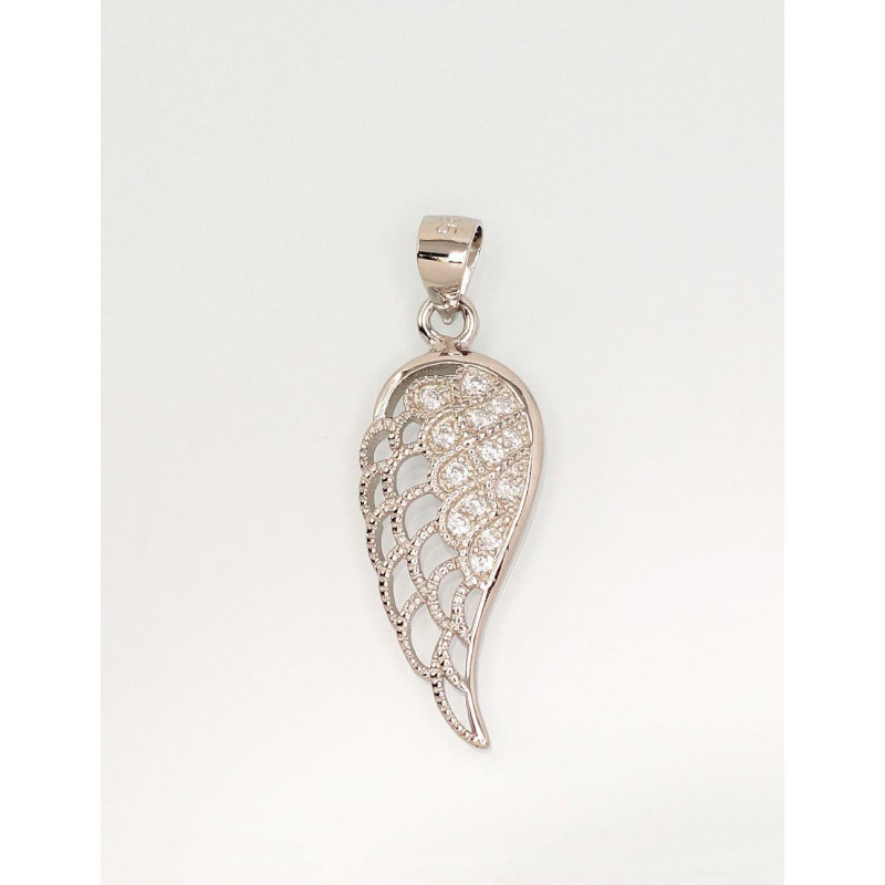 Silver pendant 2301745(PRh-Gr)_CZ, Silver 925°, Rhodium (Plating), Zirkons