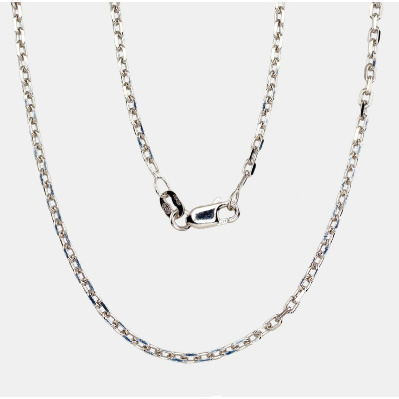 Silver chain Anchor 2.1 mm , diamond cut 2400091(PRh-Gr), Silver 925°, Rhodium (Plating)