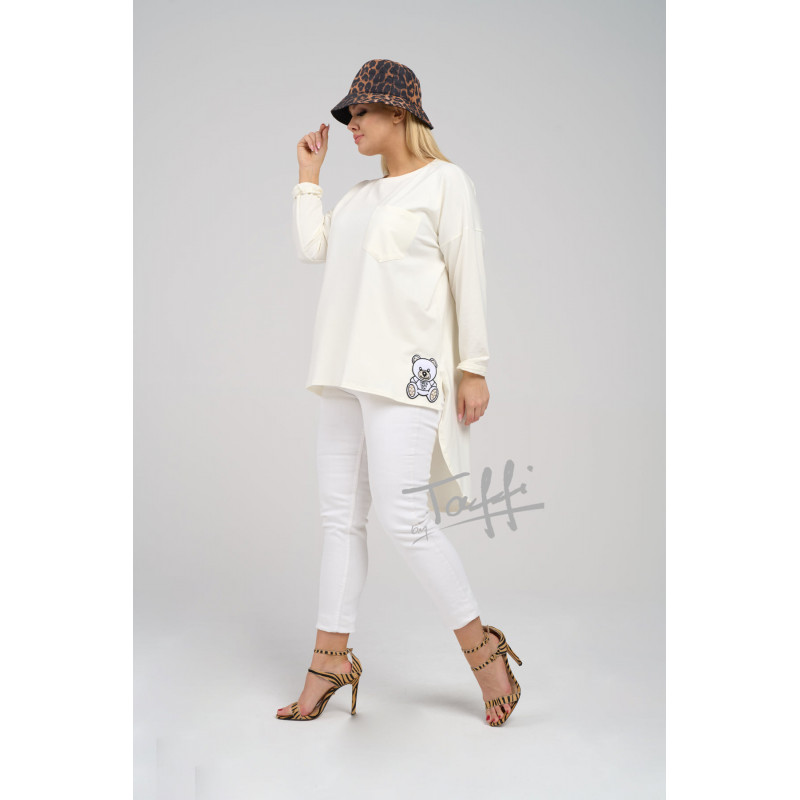 Cotton Taffi blouse Teddy white 3