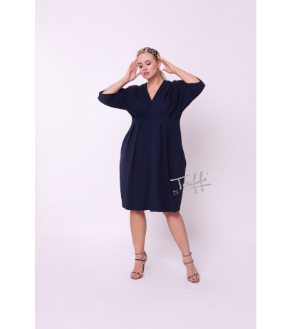 TAFFI cotton dress dark blue 9